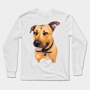 Kelpie Puppy drawing Long Sleeve T-Shirt